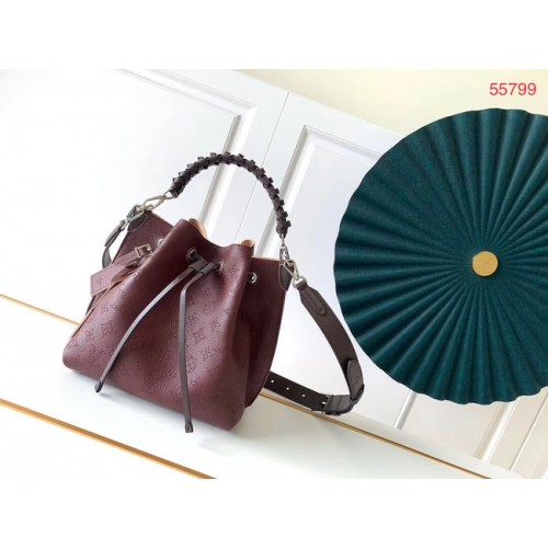 Louis Vuitton MURIA Mahina perforated calf leather M55800 Burgundy