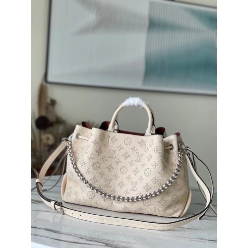 Louis Vuitton Mahina Leather Bella Tote Bag M59203 Beige