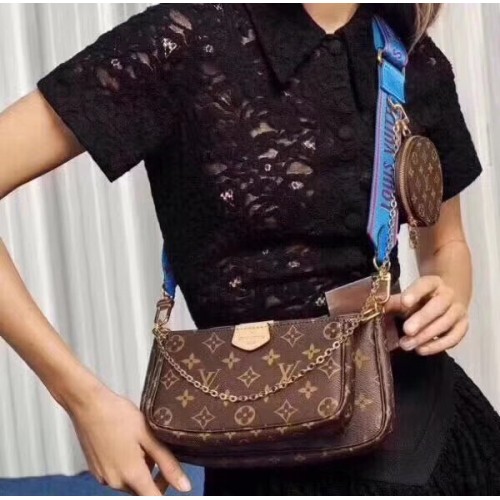 Louis Vuitton Monogram Canvas Original Leather M44823 blue