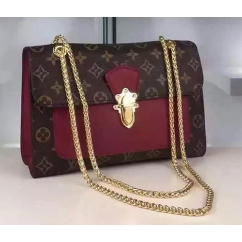 Louis Vuitton Monogram Canvas PALLAS CHAIN Bag M41731 Burgundy