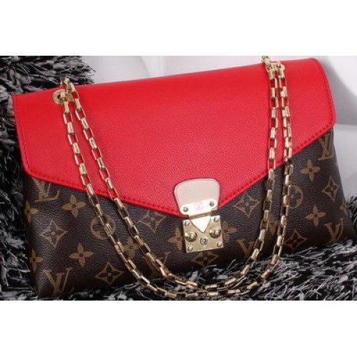 Louis Vuitton Monogram Canvas Pallas Chain Aurore Bag M41200 Red