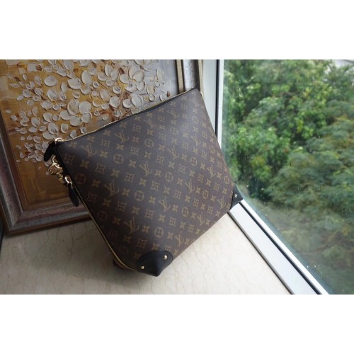 Louis Vuitton Monogram Canvas Triangle Softy M41130 Black