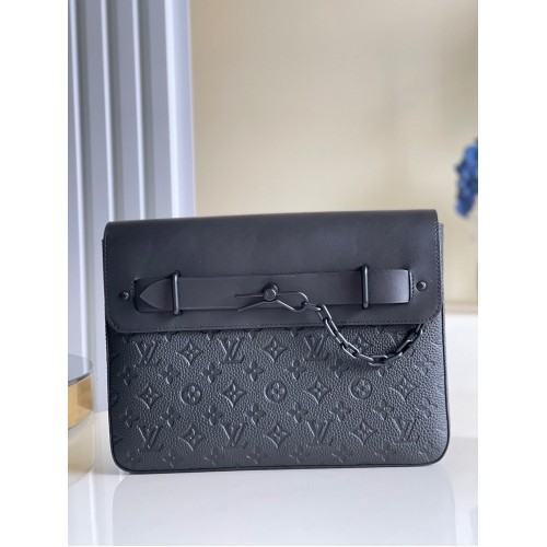 Louis Vuitton Monogram Eclipse POCHETTE Steamer M80140 Black