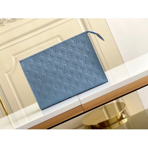 Louis Vuitton Monogram Eclipse POCHETTE Voyage M45665 Blue