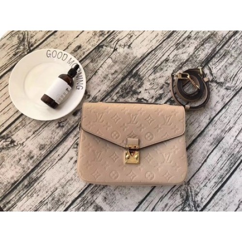 Louis Vuitton Monogram Empreinte POCHETTE METIS M43737 Apricot