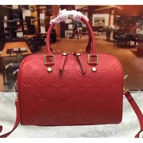 Louis Vuitton Monogram Empreinte Speedy 30 Bag M40762 Red