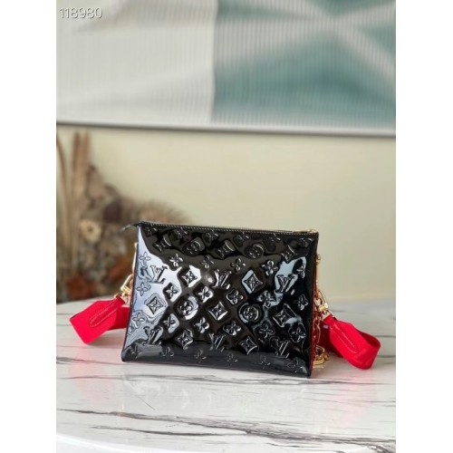 Louis Vuitton Monogram Vernis COUSSIN PM M57793 black