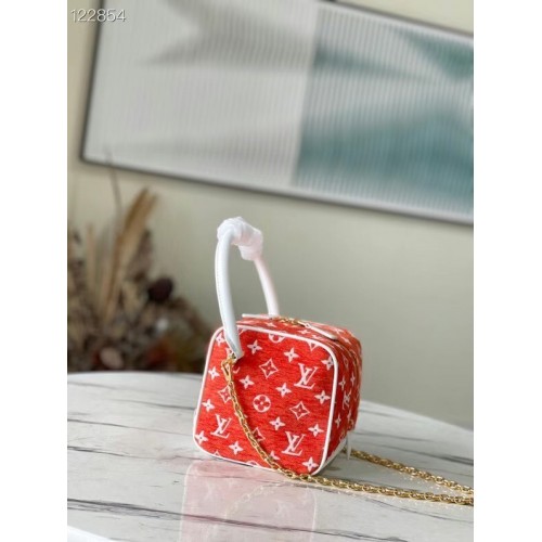 Louis Vuitton Monogram jacquard velvet m46212 red