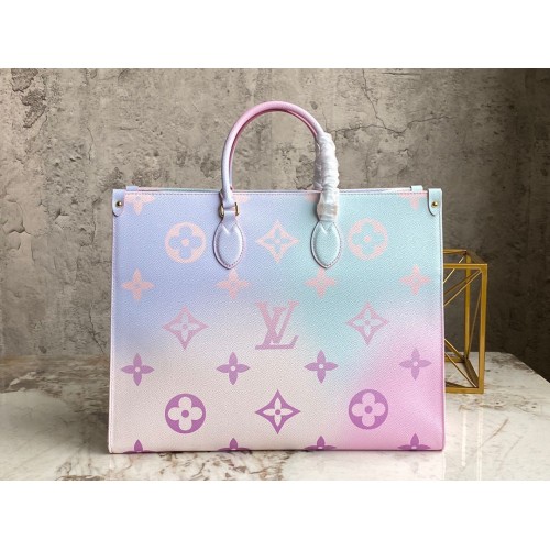 Louis Vuitton ONTHEGO GM Dip Dye Pastel M46076 Pink&Blue