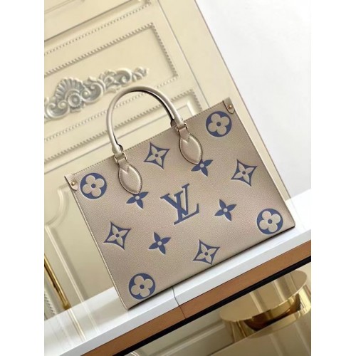 Louis Vuitton ONTHEGO MM M45494 Cream blue