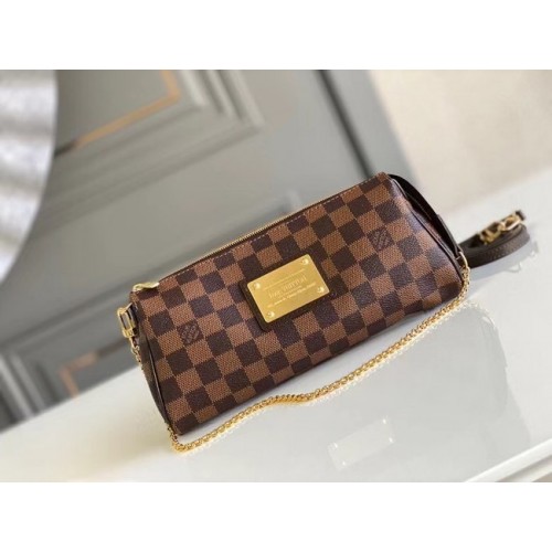 Louis Vuitton Original Damier Ebene Canvas Eva Clutch N55213