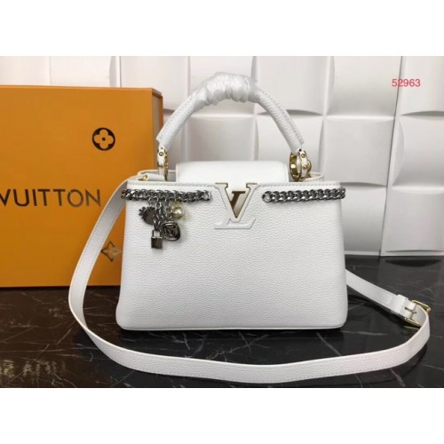 Louis Vuitton Original Leather CAPUCINES PM M52963 White