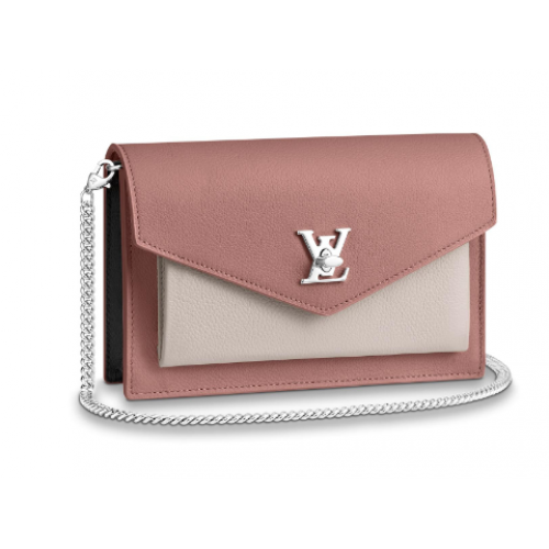 Louis Vuitton Original MYLOCKME Chain Bag M63471 pink&white