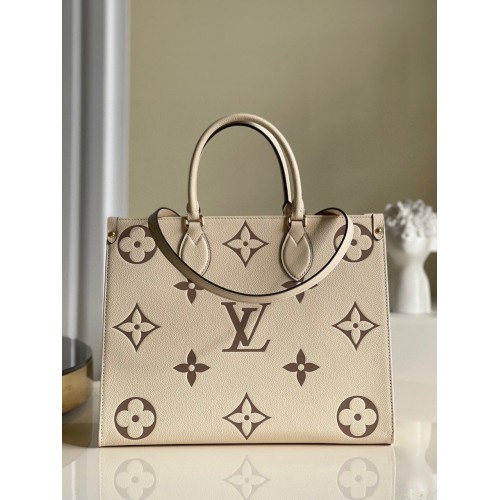 Louis Vuitton Original Onthego medium tote bag  cream M45495 Brown Logo