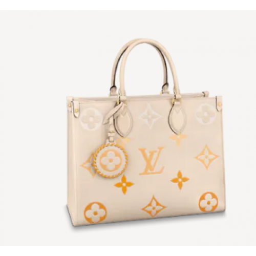 Louis Vuitton Original Onthego medium tote bag cream M45717 Orange Logo