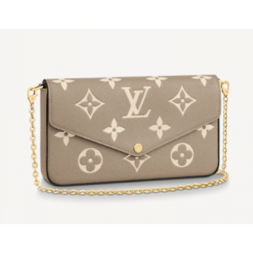 Louis Vuitton Original POCHETTE FELICIE Chain Bag M69977 grey