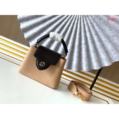 Louis Vuitton Original Taurillon leather CAPUCINES BB M95509 Nude