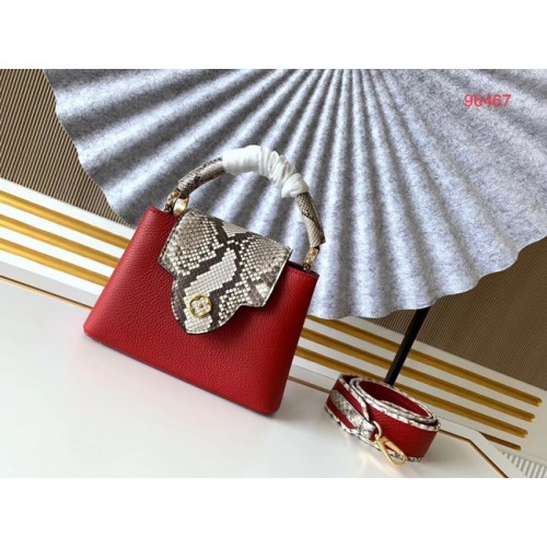 Louis Vuitton Original Taurillon leather CAPUCINES BB M95509 red