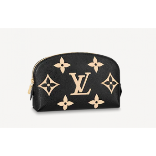 Louis Vuitton POCHETTE COSMETIQUE PM M59086 Black&Beige