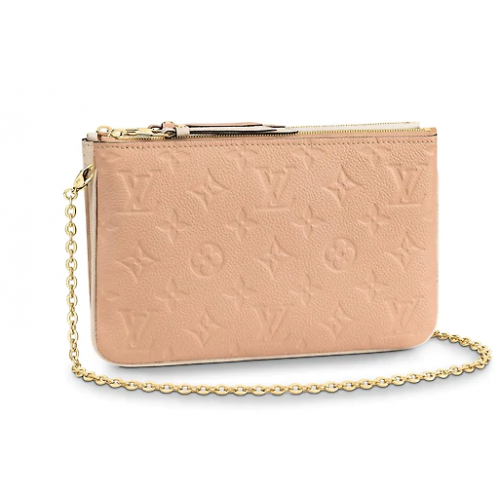 Louis Vuitton POCHETTE DOUBLE ZIP M63919 Beige Dore
