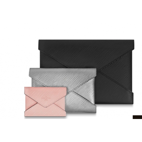 Louis Vuitton POCHETTE KIRIGAMI M64186 Black Silver Rose