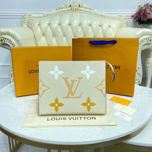 Louis Vuitton POCHETTE VOYAGE MM M80504 Cream Saffron