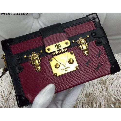Louis Vuitton Petite Malle Epi Leather Bag M94219 Burgundy