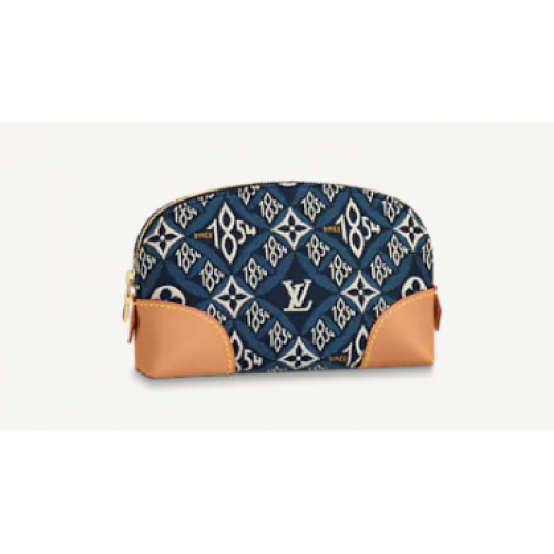 Louis Vuitton SINCE 1854 POCHETTE COSMETIQUE M80307 blue