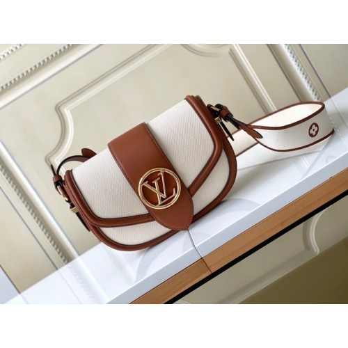 Louis Vuitton Taurillonleather and canvas trim M59446 brown