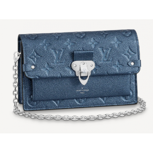 Louis Vuitton VAVIN CHAIN WALLET M59077 Navy Nacre