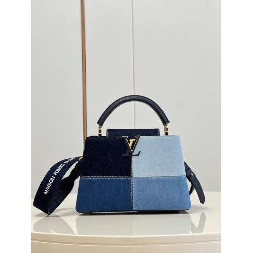 Louis Vuitton denim CAPUCINES BB M59269 blue