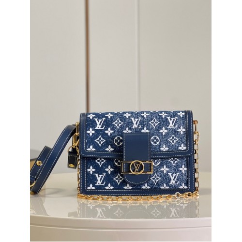 Louis Vuitton denim POCHETTE VOYAGE M59631 blue