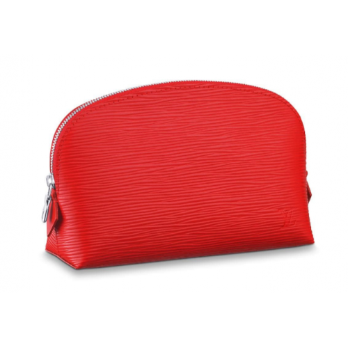 Louis vuitton original Epi Leather COSMETIC POUCH PM M52030 Coquelicot