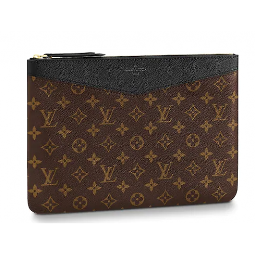 Louis vuitton original Monogram Canvas DAILY POUCH M62048 black