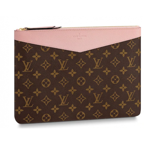 Louis vuitton original Monogram Canvas DAILY POUCH M62048 pink