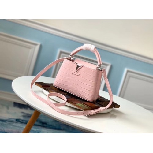 Louis vuitton original crocodile CAPUCINES Mini M93163 pink