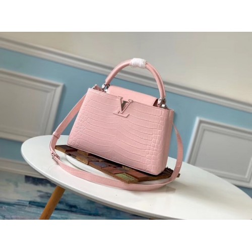 Louis vuitton original crocodile CAPUCINES PM M53665 Eau de Rose