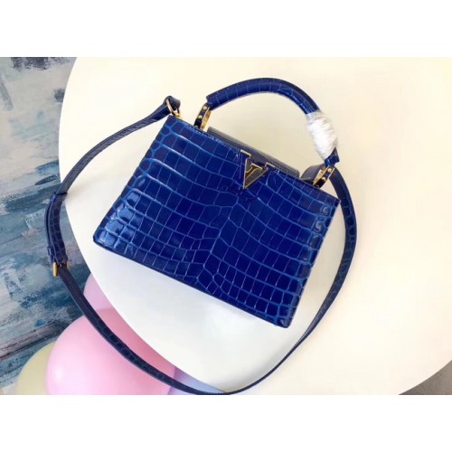 Louis vuitton original crocodile CAPUCINES PM M94587 blue