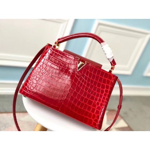 Louis vuitton original crocodile CAPUCINES PM N93163 red
