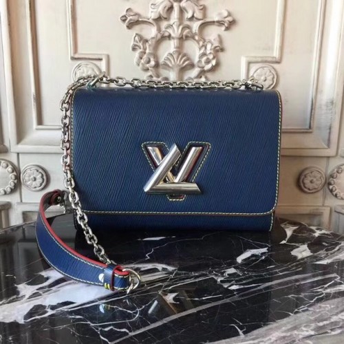 Louis vuitton original epi leather TWIST MM M50332 dark blue