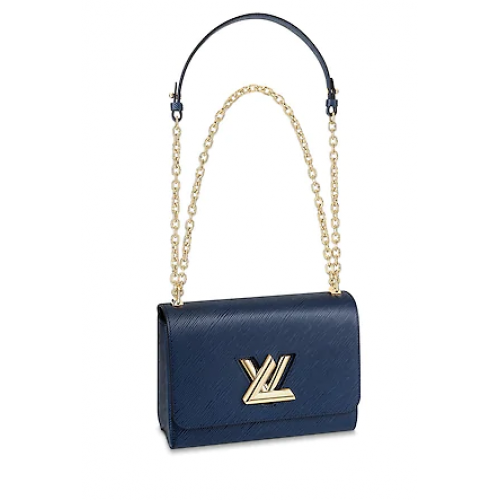 Louis vuitton original epi leather TWIST MM M52870 blue