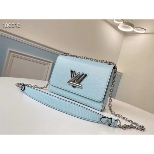 Louis vuitton original epi leather TWIST MM M66119 sky blue
