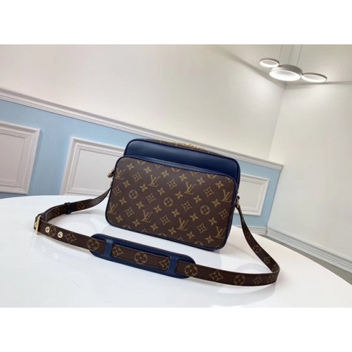 Louis vuitton original monogram canvas Shoulder Bag M51478 blue