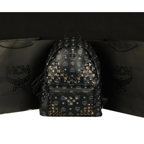 MCM Stark Backpack Jumbo in Calf Leather 8100 Black