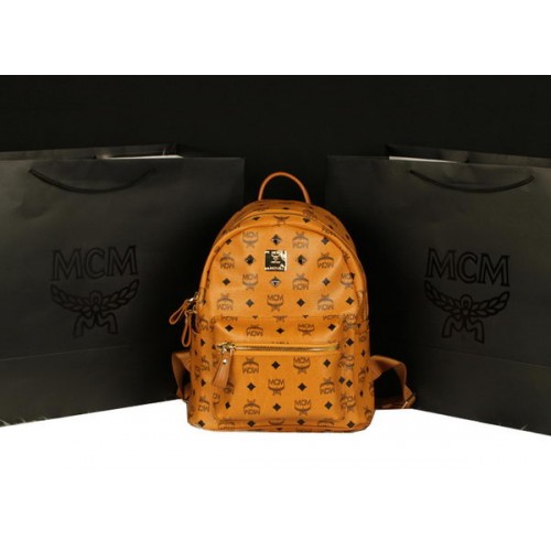 MCM Stark Backpack Large in Calf Leather 8004 Camel