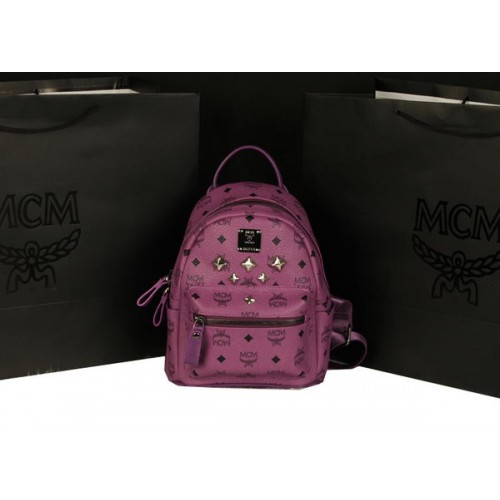 MCM Stark Backpack Medium in Calf Leather 8003 Purple