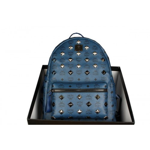 MCM Stark Backpack mini in Calf Leather 8031 RoyalBlue