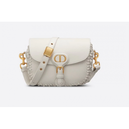 MEDIUM DIOR BOBBY BAG Latte Grained Grained Calfskin with Whipstitched Seams M9319UB
