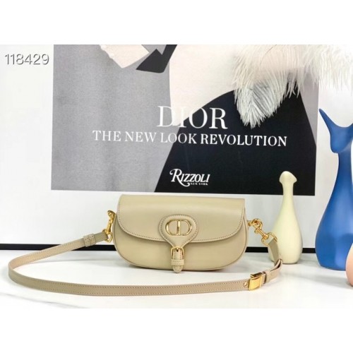 MEDIUM DIOR BOBBY BAG Warm Taupe Box Calfskin M9327 Beige