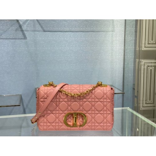 MEDIUM DIOR CARO BAG Soft Cannage Calfskin M9242 rose